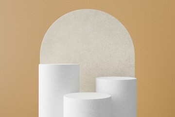 3D podium with copy space for product display presentation.