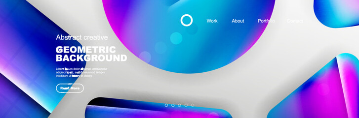 Bright glossy overlapping geometric shapes background. Vector Illustration For Wallpaper, Banner, Background, Card, Book Illustration, landing page