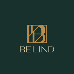 Luxury Initial B Square Simple Logo Design. Letter B Monogram Square Line Logo Identity for Branding, Business, Real Estate, Fasion and Elegant Brand