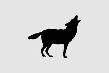 Vector fox shape shadow or fox logo icon