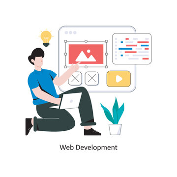 Web Development Flat Style Design Vector illustration. Stock illustration