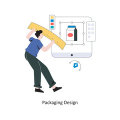 Packaging Design Flat Style Design Vector illustration. Stock illustration