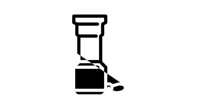 vuvuzela fan accessory line icon animation
