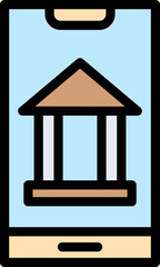 Mobile Banking Vector Icon Design Illustration