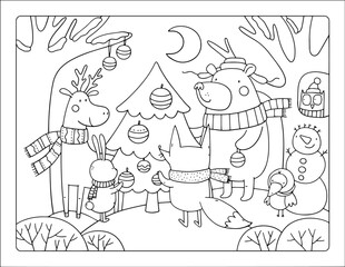 Coloring Pages. It Is A Great Activity For Kids During The Christmas Holiday. Winter season coloring pages.