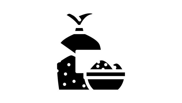 quinoa healthcare food glyph icon animation