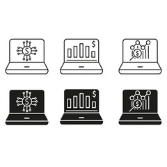 Online trading icon vector. investments illustration sign. Financial analysis symbol or logo.