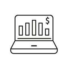 Online trading icon vector. investments illustration sign. Financial analysis symbol or logo.