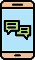 Mobile chat Vector Icon Design Illustration