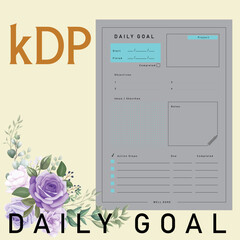 DAILY GOAL
DAILY  Goal Setting Journal Planner Notebook for Daily Goal Planning and Organizing

