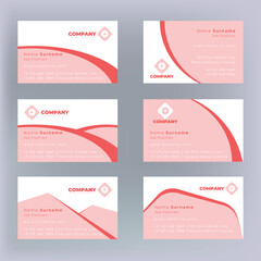 Vector Modern Creative and Clean Business Card Template. Horizontal name card set. Stylish stationery design and visiting card combo. Creative and professional business card design