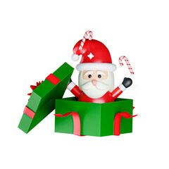 3D Christmas new year ornament decor objects icon isolate background. 3D render illustration