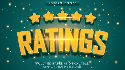 luxury rating rating text effect editable eps file