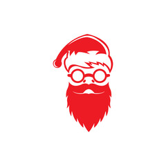 santa claus logo vector illustration template design