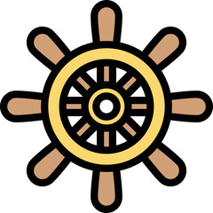 Obraz premium Rudder Vector Icon Design Illustration