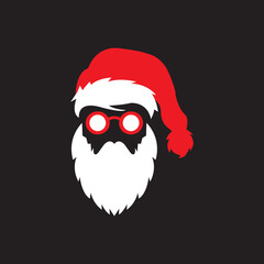 santa claus logo vector illustration template design