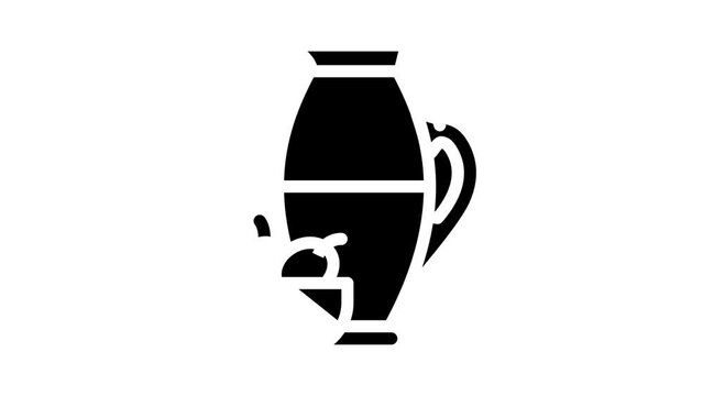 olive oil glyph icon animation