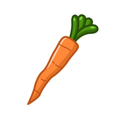 Color Carrot Fresh Vegetables Vectors Illustration