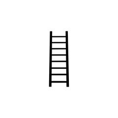 Ladder icon. Simple style building company big sale poster background symbol. Ladder brand logo design element. Ladder t-shirt printing. vector for sticker.
