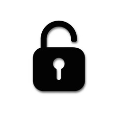 Padlock icon isolated on white background. Symbol sign unlock. Vector illustration.