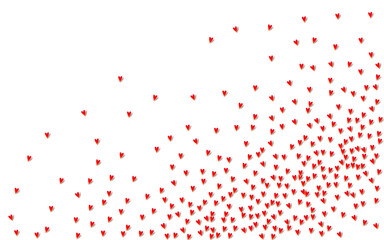 Red Confetti Vector White Backgound. Birthday