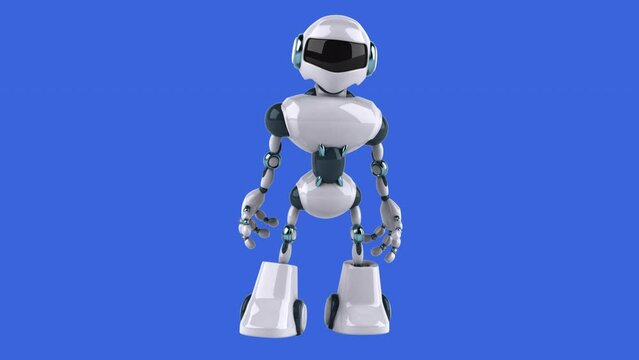 Fun 3D cartoon robot talking (with alpha channel)