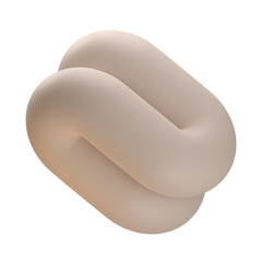 Abstract shape 3D design with pastel color 