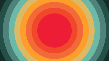 Obraz premium Abstract 1970's 1980's 1960's background with circles element and retro colors. Design in futuristic retro style with colorful circle. Vector funky illustration.
