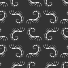 Vector seamless texture. Modern geometric background . Grid with spirals. 