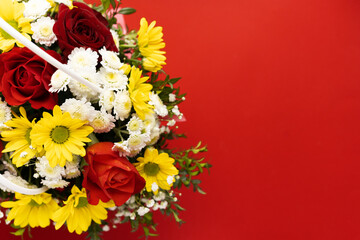 beautiful spring bouquet, elegant floral decoration