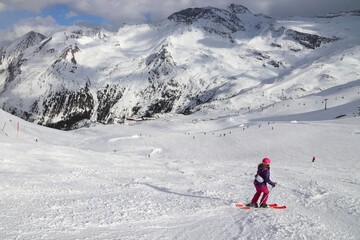 Skiing in Hintertux Glacier, Austria