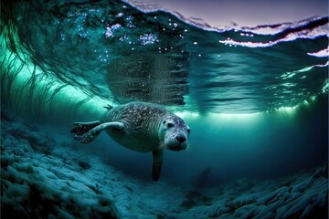 Naklejka premium Seal Generative AI