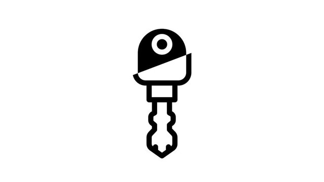 double ended key line icon animation