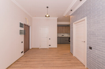 Entrance hall of a new apartment after renovation