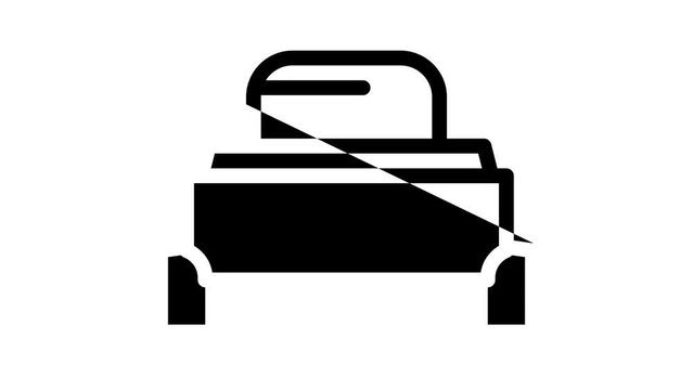 double pole single throw switch electronic part line icon animation