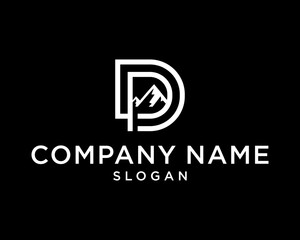 Fototapeta premium company logo MODERN LOGO DP MAOUNTAIN LOGO VECTOR