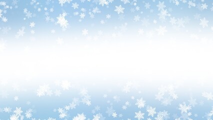White snowflake with bokeh backgrounds on blue backgrounds in Christmas Holiday with copy sapce , illustration 