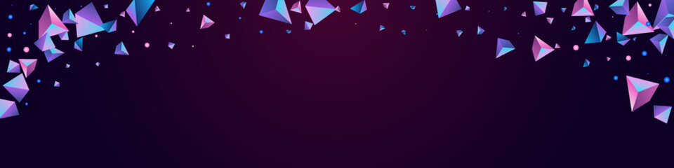 Obraz premium Cosmic Triangle Vector Panoramic Dark Violet