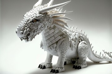 pixel art dragon toy Generative AI