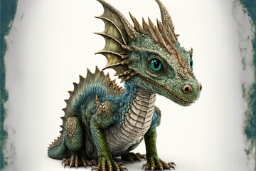 Fototapeta premium voxel pixel art Dragon Generative AI