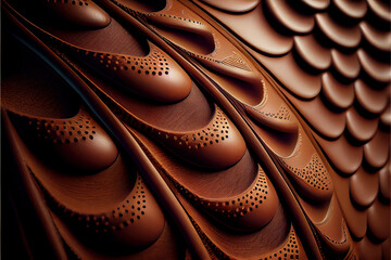 brown leather texture with geometry for creative design background