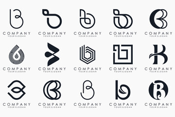 creative letter B logo icon set. design for business of luxury, elegant, simple. © gemilang