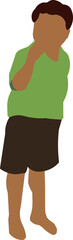 silhouette Standing Boy 4 illustration vector