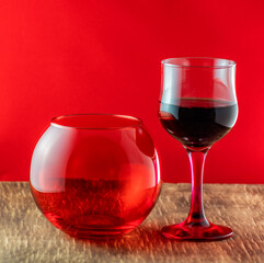 red wine in a glass