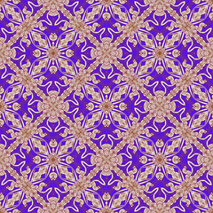 beautiful abstract wthie blossom on violet background, fabric ethnic pattern background Asian elegance wallpaper