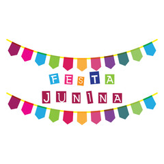 Fototapeta premium Festa Junina Element Vector Illustration