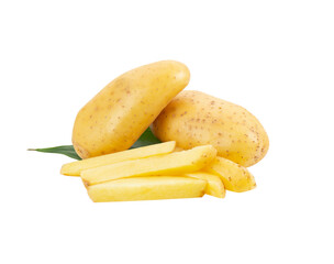 Fresh potatoes on transparent png