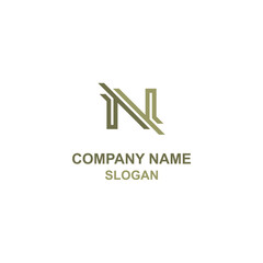 N or NN letter initial logo, alphabetical letter in unique shape.