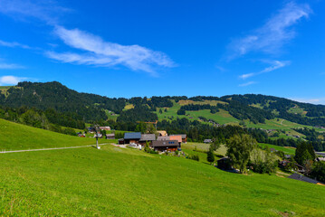 Fototapeta na wymiar Bregenzerwald bei Schwarzenberg im Bundesland Vorarlberg/Österreich 