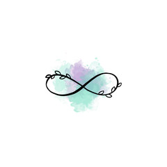 watercolor tattoo sketch of a symbol of infinity